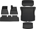 Compatible with Tesla Model 3 2024 Highland Floor Mats Cargo Liner Waterproof Anti-Slip Trunk Mat TPE Pads Left/Right Hand Rubber(6pcs RHD)