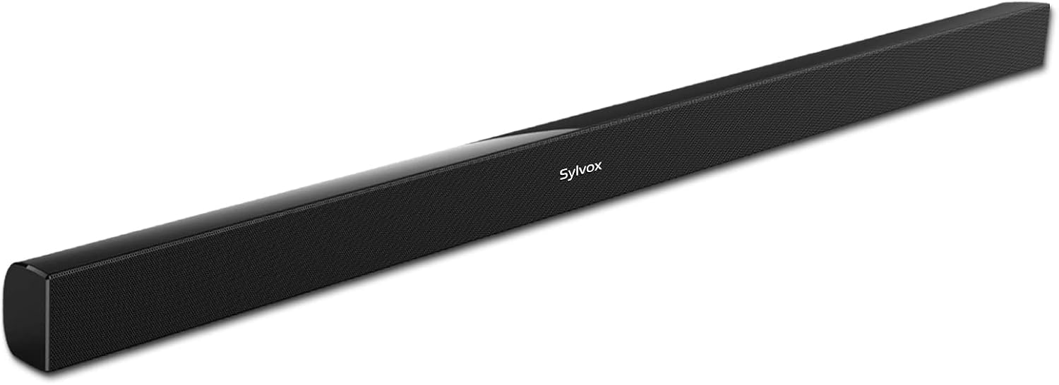 SYLVOX Outdoor TV with Rolling Stand & Soundbar, 43' Full Sun TV 2000 Nits, Ultra-Narrow Bezel, 4K Smart Television, IP56 Waterproof, Dual Speakers, for Poolside, Yard, Business (Frameless Pro Series)