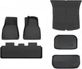 Floor Mats Compatible with Tesla Model 3 Y 2021-2024 5-Seater Custom All Weather Heavy Duty TPE Cargo Liner Trunk Accessories(Y TPE RHD 6PCS)