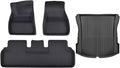 Compatible with Tesla Model 3 2023-2021 All-Weather XPE Floor Mats, LHD 3D Durable Waterproof Non-Slip Cargo Liners Trunk Mat Protection(4PCS LHD Floor Mats)