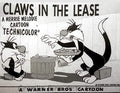 Sylvester and Junior in'Claws in the Lease' Directed by Bob McKimson. Released on 11/9/1963 Studio Lobby Card Publicity Still - Warner Brothers