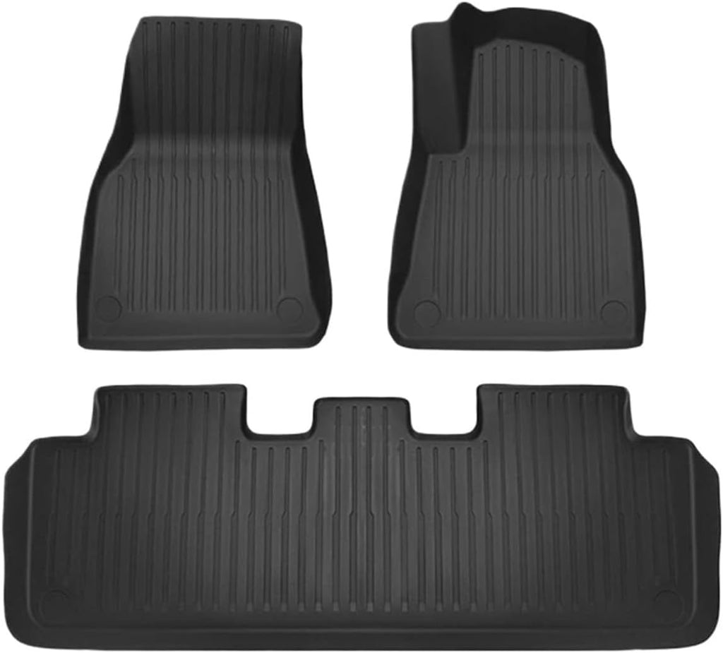 Floor Mats for Tesla Model 3 Y 2021-2024 5-Seater Custom Fit All Weather Heavy Duty TPE Cargo Liner Trunk Accessories(Y TPE RHD FT)