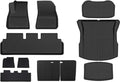 Compatible with Tesla Model 3 2024 Highland Floor Mats Cargo Liner WP Trunk Mat TPE Pads Model 3 2024 Highland Accessories(11PCS Full Set,Right Hand Drive)
