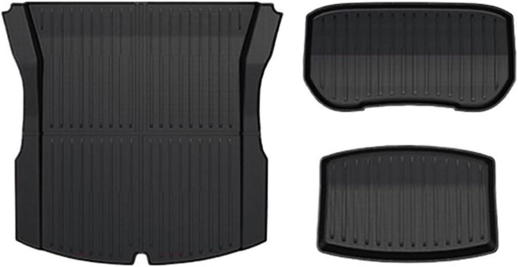 Compatible with Tesla Model 3 2024 Highland Floor Mats Cargo Liner Waterproof Anti-Slip Trunk Mat TPE Pads Model 3 2025 Highland Accessories(for 3 3Pcs Trunk Mat)