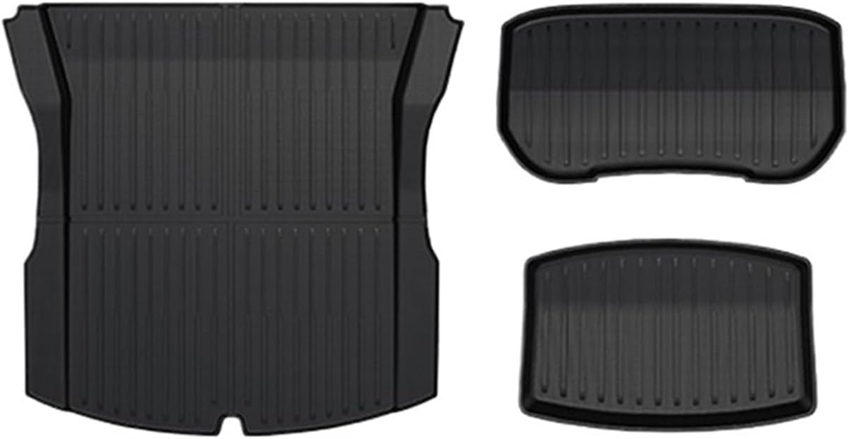 Compatible with Tesla Model 3 2024 Highland Floor Mats Cargo Liner Waterproof Anti-Slip Trunk Mat TPE Pads Model 3 2025 Highland Accessories(for 3 3Pcs Trunk Mat)