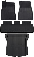 TPE Floor Mats Cargo Liner Compatible with Tesla Model 3 Highland 2024 All Weather Waterproof Anti-Slip Trunk Mats TPE Floor Liners(4PCS LHD)