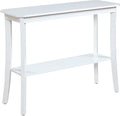 Pemberly Row Console Table, 30' H x 14' W x 38' D, MDF Wood, White Finish, Bottom Shelf for Storage or Display, Easy Assembly, Timeless Design for Living Room or Entryway Decor