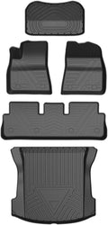 Car Compatible with Tesla Model 3 2017-2022 Car Floor Mats All-Weather Non-Slip TPE Foot Mats Cargo Liner Pad Waterproof Trunk Tray Accessories