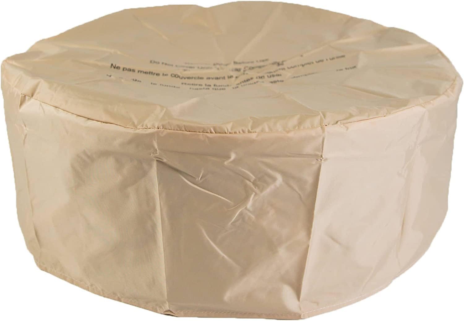 Bluegrass Living HF26900AA Carlisle Propane Fire Pit Table for Patio and Deck Use, MGO Construction, Includes Glass Beads and Protective Cover, 26 Inches, White