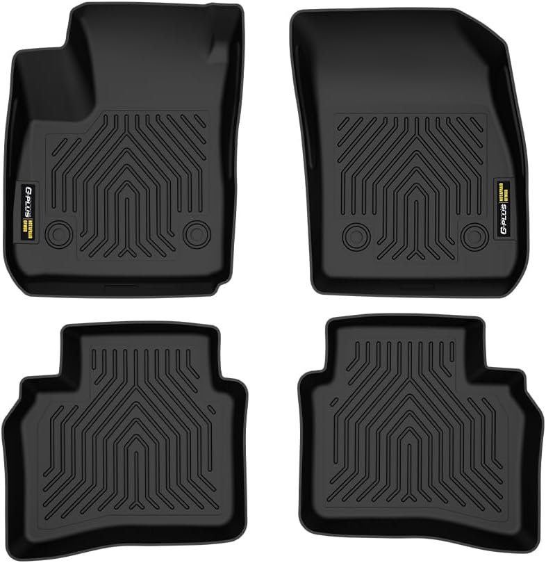 Floor Mats & Cargo Liners Fit Buick Envision 2021 2022 2023 All Weather Protection TPE Floor Liners 1st & 2nd Row Black, alfombras para carro