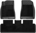 for Tesla Model 3 Highland 2024 2025+ TPE Floor Mats & Cargo Liner, 3D Cyber Style Waterproof Anti-Slip Trunk Mat Backrest(6PCS Blanket Set)