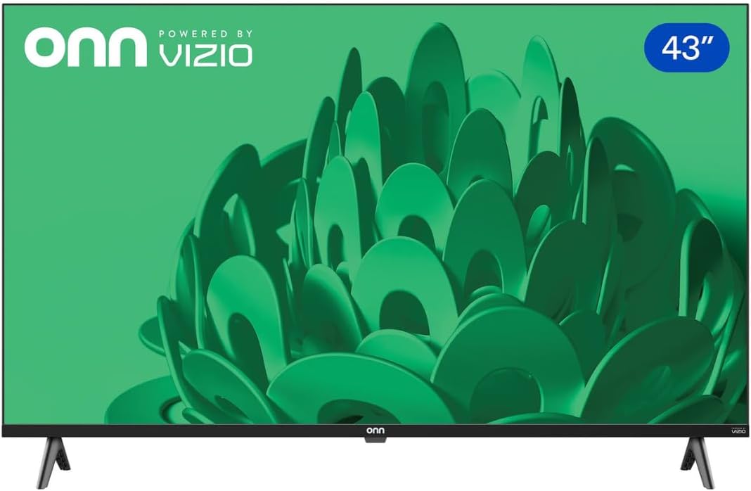 ONN 43 INCH Full HD 1080p Smart TV HDR10 with Vizio OS Bluetooth 5.0 Works with Apple Home, Amazon Alexa, and Google Home (Renewed)