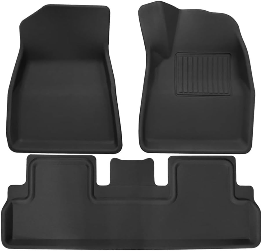 Compatible with Tesla Model 3 Highland 2024 XPE Floor Mats, All Weather 3D WP Scratch Resistant Trunk Mat Cargo Liner Backrest Mats(3PCS RHD Floor Mats)