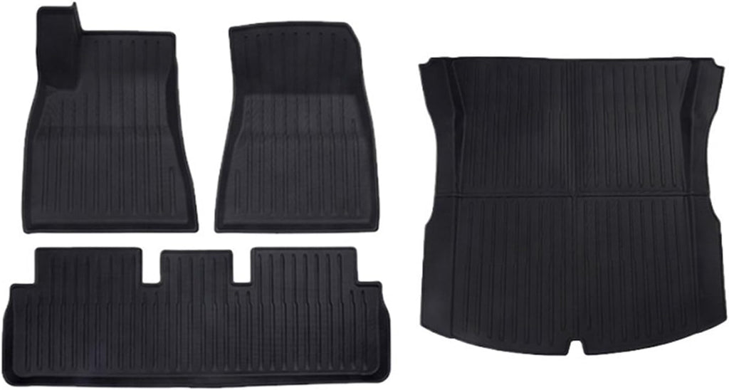 Floor Mats Cargo Liner Compatible for Tesla Model 3 2025 Highland Waterproof Slip Trunk Mat TPE Pads Model 3 2026 Highland Accessories(for 3 4Pcs Mats)