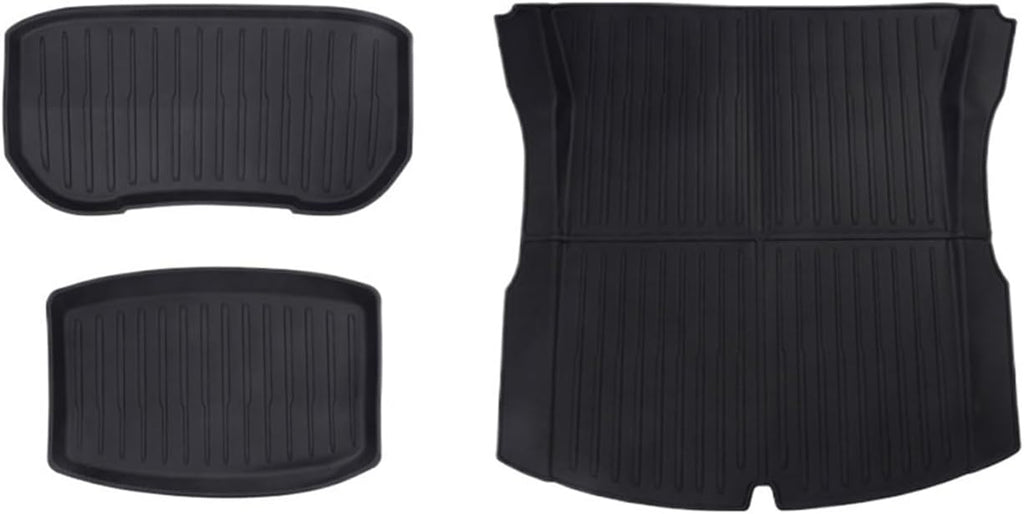 Floor Mat Compatible with Tesla Model 3 Highland 2024-2026 Accessories Anti-Slip Waterproof Cargo Liner Luggage TPE Mat Model 3 Highland(3Pcs Trunk Mats)