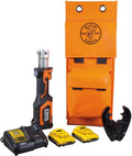 Klein Tools BAT207T23 7-Ton Battery-Operated Crimper with Fixed O Die/D3 Groove, 2 Ah DeWALT 20V Batteries