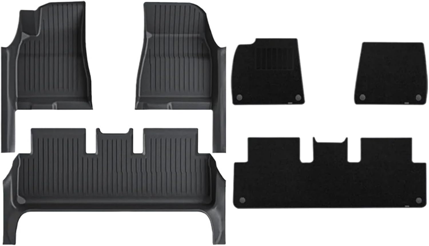 TPE Floor Mat Compatible for Tesla Model 3 Highland with Door Sill Protector Trunk Mats Front Rear Cargo Liner Compatible for Model 3 2025 2024(DLFM-3PCS)