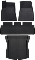 TPE Floor Mats & Cargo Liner Compatible with Tesla Model 3 Highland 2024, All Weather Waterproof Anti-Slip Trunk Mats TPE Floor Liners(4PCS LHD)