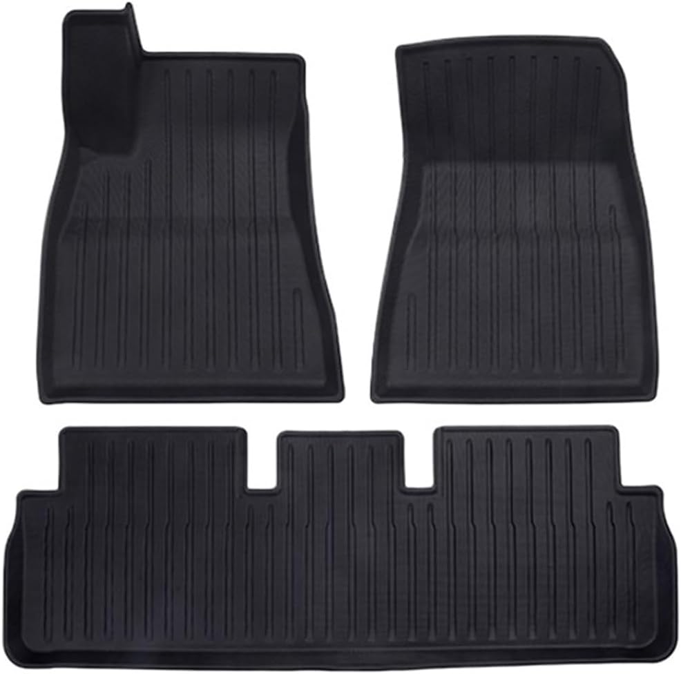 Compatible with Tesla Model 3 2024 Highland Floor Mats Cargo Liner Waterproof Anti-Slip Trunk Mat TPE Pads Model 3 2025 Highland Accessories(for 3 3Pcs Floor Mat)