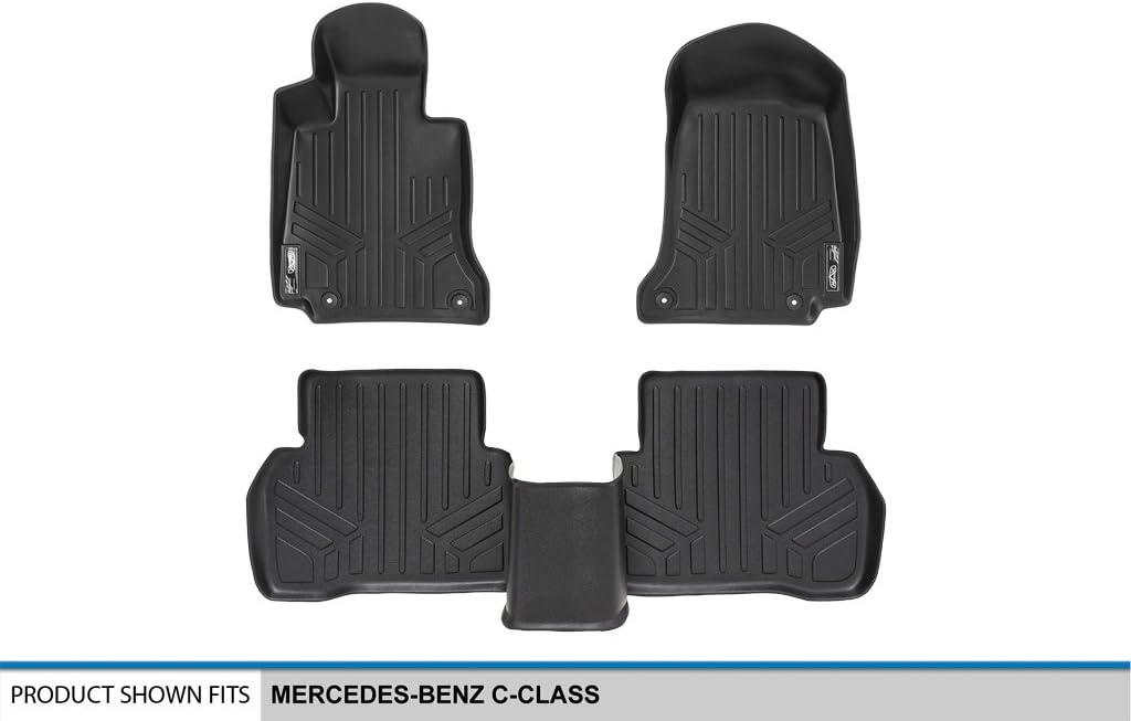 MAXLINER Floor Mats 2 Row Liner Set for 2017-2023 Mercedes-Benz AMG C 43