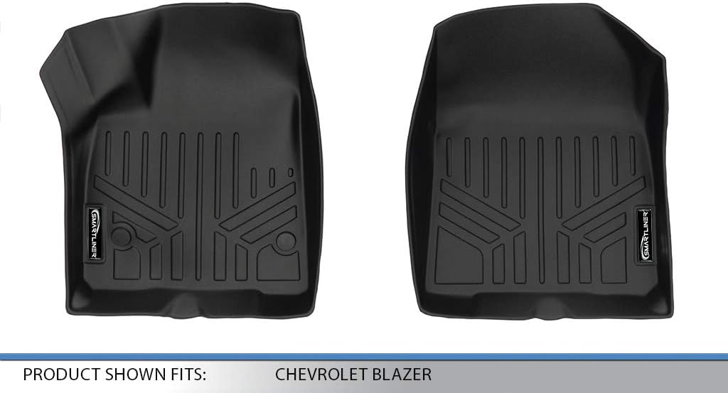 SMARTLINER Custom Fit Floor Mats 1st Row Liner Set Compatible with 2019-2025 Chevrolet Blazer
