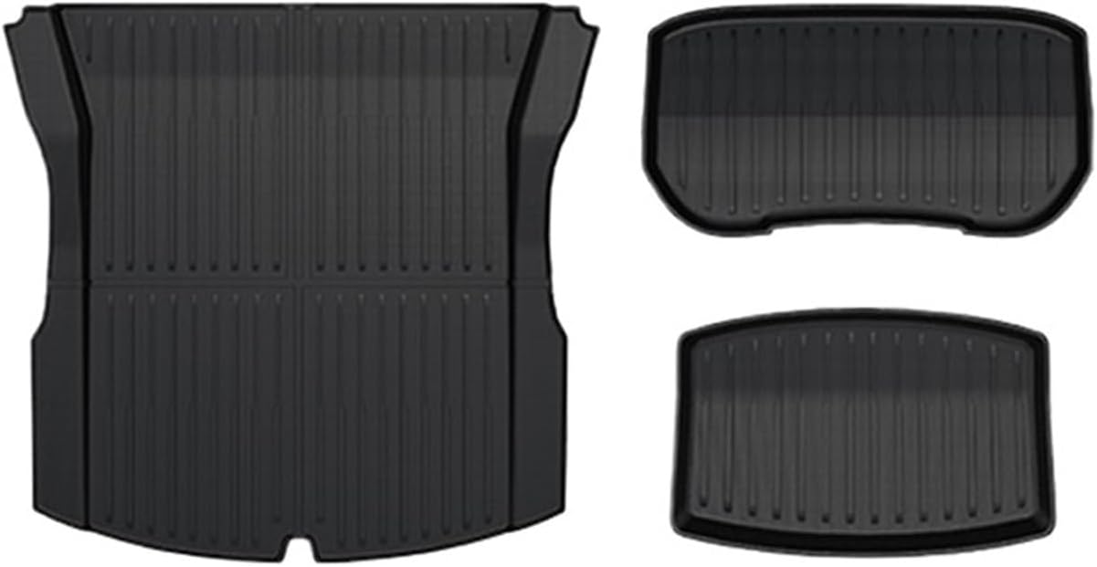 Car Floor Mats Cargo Liner Waterproof Anti-Slip Trunk Mat TPE Pads Accessories，Compatible for Tesla Model 3 2024 Highland(for Model 3 3Pcs Trunk Mat)
