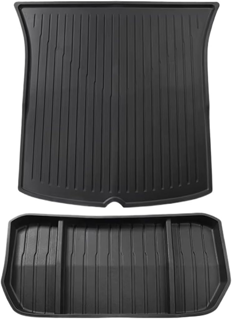 for Tesla Model Y 2021-2024 TPE 3D Car Floor Mats Cargo Liner Trunk Pad Protection Waterproof All Weather(Model Y Trunk 2P)