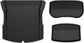 Compatible with Tesla Model 3 2024 Highland TPE Floor Mats & Cargo Liner Waterproof Anti-Slip Trunk Mat TPE Pads Left Right Hand Drive(3PCS Trunk Set)