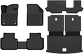 TPE Floor Mats Fit VW Atlas 7 Passenger 2018-2026 1st & 2nd & 3rd Row & Cargo Mat Truck Accessories Cargo Liners All Weather Protection 5PCS Black Alfombras para Carro