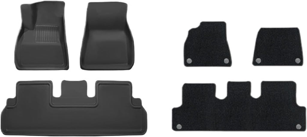 Compatible with Tesla Model 3 Highland XPE Floor Mats Trunk Mats All Weather Front Rear Cargo Liner Mat, Waterproof Anti-Slip Foot Pads(LHD Double mats)