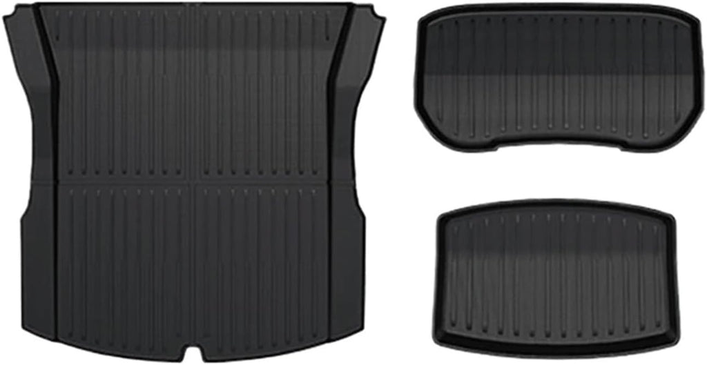 Compatible with Tesla Model 3 2024 2025 2026 Highland Floor Mats Cargo Liner TPE Pad Left/Right Hand Rubber(3pcs Back Sets)