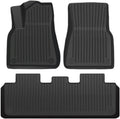 Floor Mats Compatible with Tesla Model 3 Y 2021-2024 5-Seater Custom All Weather Heavy Duty TPE Cargo Liner Trunk Accessories(Y TPE LHD FT)
