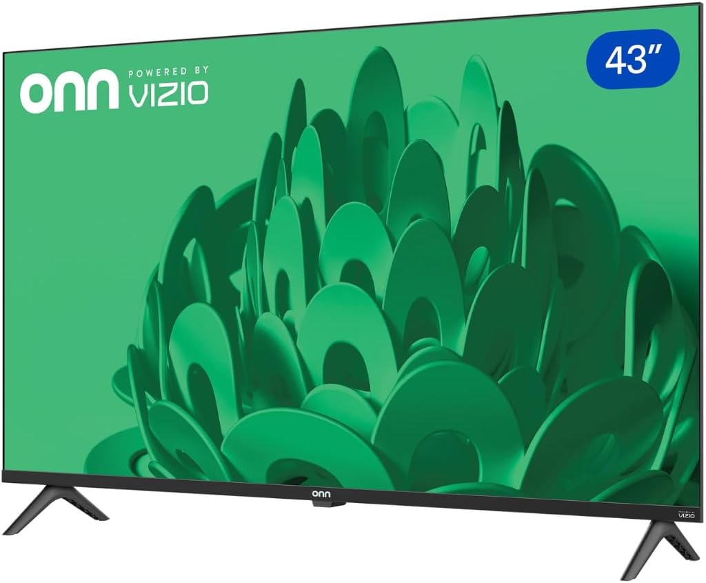 ONN 43 INCH Full HD 1080p Smart TV HDR10 with Vizio OS Bluetooth 5.0 Works with Apple Home, Amazon Alexa, and Google Home (Renewed)
