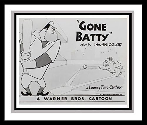Baseball Elephant Pitches in 'Gone Batty' Studio Lobby Card Publicity Still - Warner Brothers