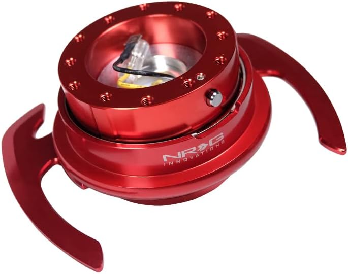 NRG Innovations SRK-700RD Gen 4.0 Steering Wheel Quick Release - RED + U.S. PERFORMANCE LAB AIR FRESHENER