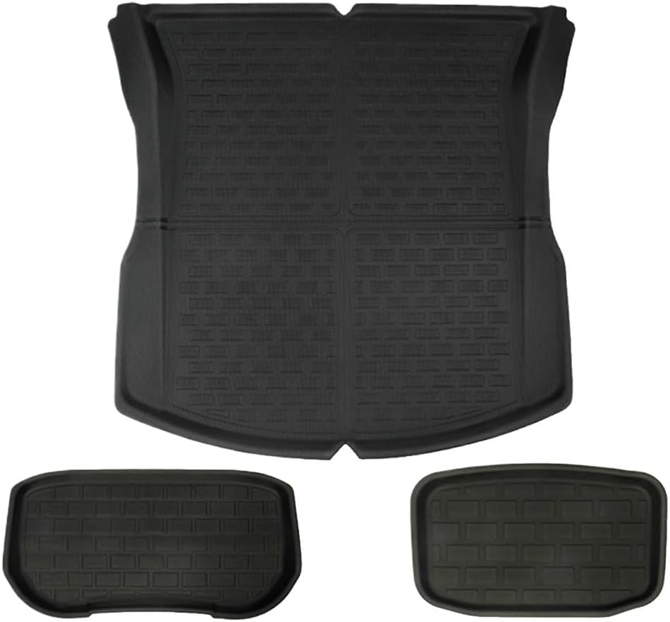Compatible with Tesla Model 3 Highland 2024 XPE Floor Mats All Weather Trunk Floor Mat WP Cargo Liners Left Right Rubber(M3 Trunk Mat)