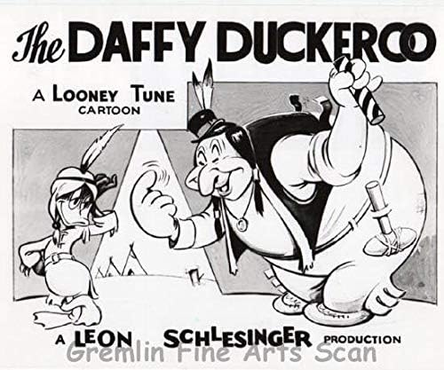 Daffy Duck in'The Daffy Duckaroo' Directed by Norm McCabe. Released on 10/24/1942 Studio Lobby Card Publicity Still - Warner Brothers