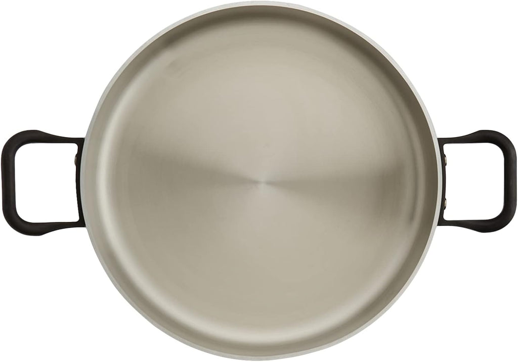 Alessi La Cintura Di Orione 24 cm Low Casserole with Two Handles in 18/10 Stainless Steel
