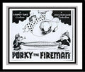 Porky Pig in 'Porky the Fireman' Studio Lobby Card Publicity Still - Warner Brothers