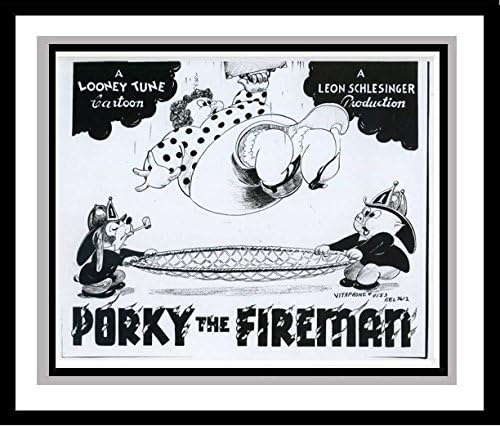 Porky Pig in 'Porky the Fireman' Studio Lobby Card Publicity Still - Warner Brothers