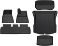 Compatible with Tesla Model 3 2024 2025 2026 Floor Mats Cargo Liner WP Anti-Slip Trunk Mat TPE Pad Left/Right Hand Rubber(6pcs RHD)