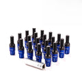 20x M14x1.5 Wheel Lug Bolt 35mm Shank Cone for SEAT Stud for Most Aftermarket Blue