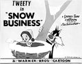 Tweety and Sylvester in'Snow Business' Directed by Friz Freleng. Released on July 17, 1953 Studio Lobby Card Publicity Still - Warner Brothers