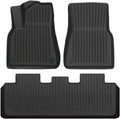 Floor Mats for Tesla Model 3 Y 2021-2024 5-Seater Custom Fit All Weather Heavy Duty TPE Cargo Liner Trunk Accessories(3 21-23 TPE LHD FT)