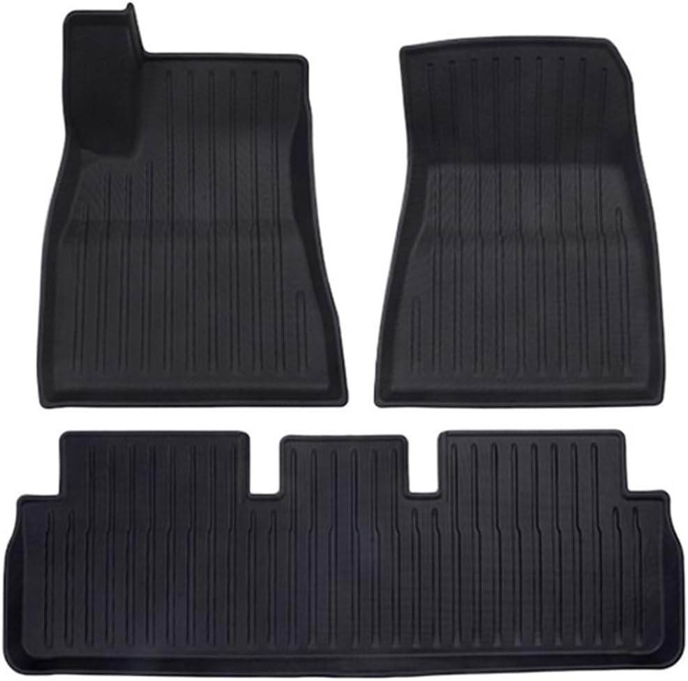 Car Floor Mats Cargo Liner Waterproof Anti-Slip Trunk Mat TPE Pads Accessories，Compatible for Tesla Model 3 2024 Highland(for Model 3 3Pcs Floor Mat)