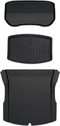 TPE Floor Mats & Cargo Liner Compatible with Tesla Model 3 Highland 2024, All Weather Waterproof Anti-Slip Trunk Mats TPE Floor Liners(3PCS Trunk)