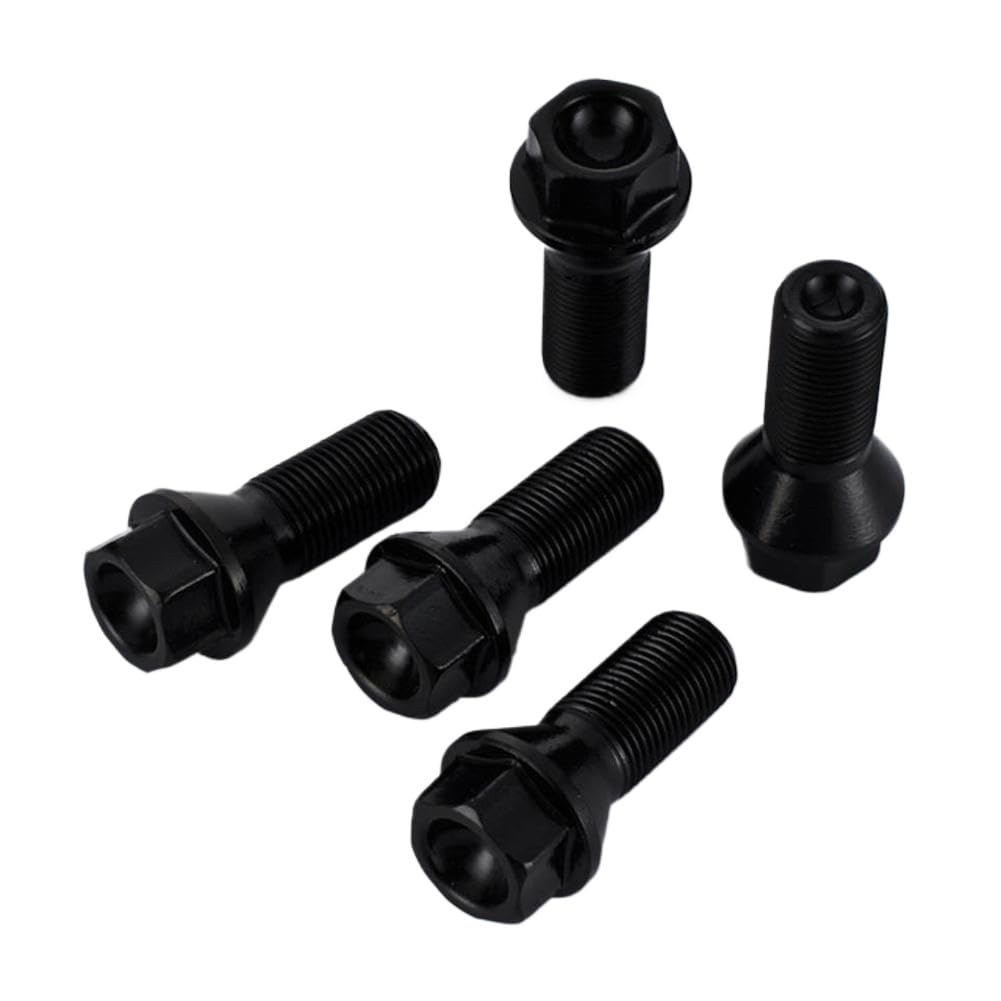 Wheel Lug Bolts M14x1.25 and M12x1.5 Thread Size Compatible with 325i E46 E90 E39 E60 E53 X3 X4 X5 X6 M3 M4 M5 M6 i3 i8