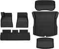Compatible For Tesla Model 3 Highland 2024 2025 Floor Mats TPE Waterproof Anti-Slip Trunk Mat Rubber Driver Passenger Rear Cargo Liner(6pcs LHD)