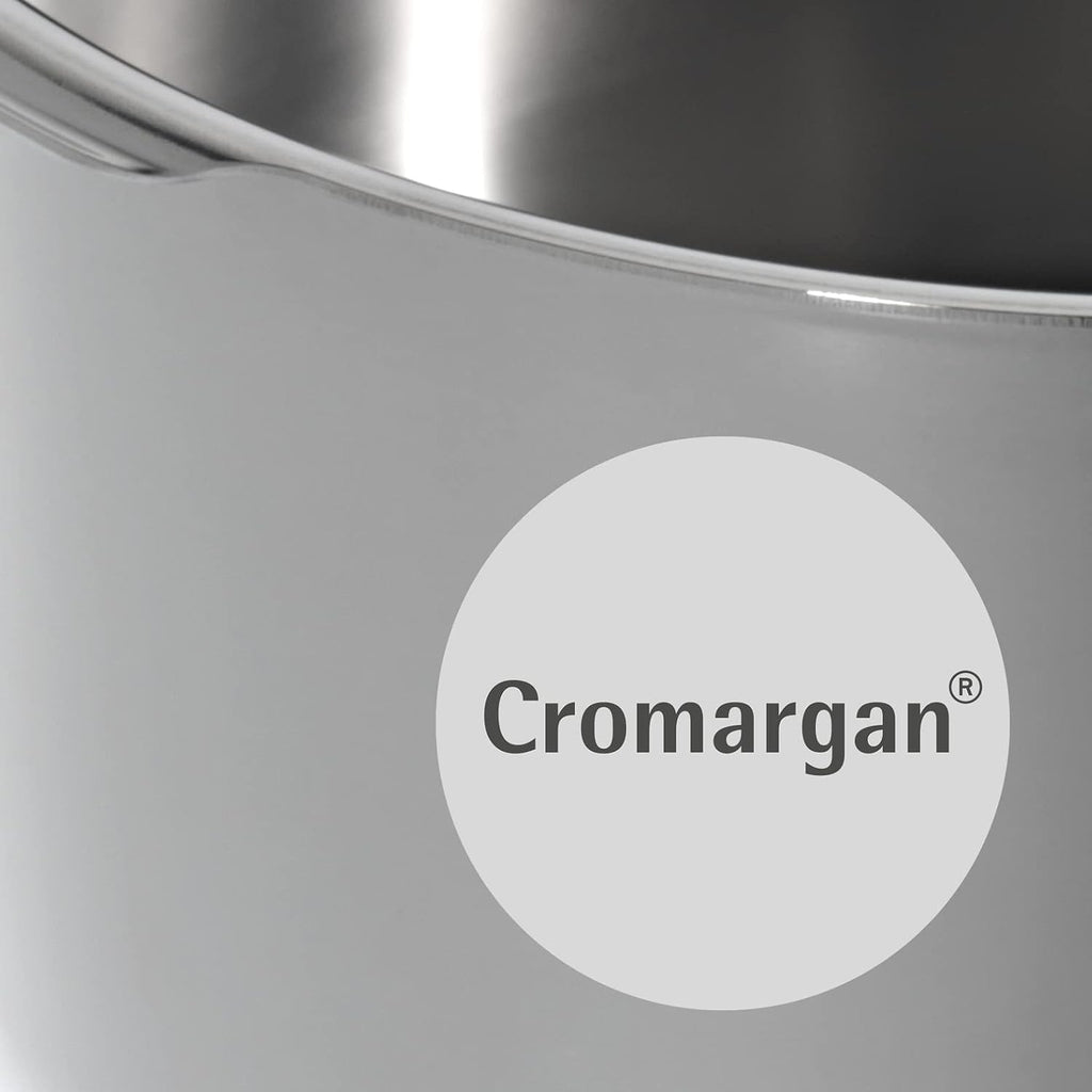 WMF Perfect Pressure Cooker 4.5 L Premium Polished Stainless Steel 2 Cooking Levels All-in-One Rotary Knob, Dishwasher Safe, Diameter Suitable for Induction, Stainless Steel, Silver, 22 cm