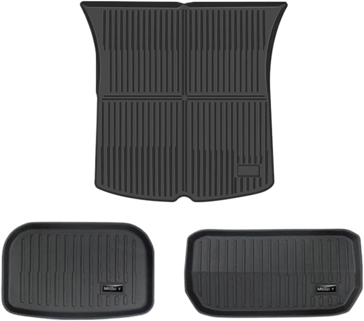 Floor Mats for Tesla Model 3 Y 2021-2024 5-Seater Custom Fit All Weather Heavy Duty TPE Cargo Liner Trunk Accessories(Y TPE Trunk Mats)